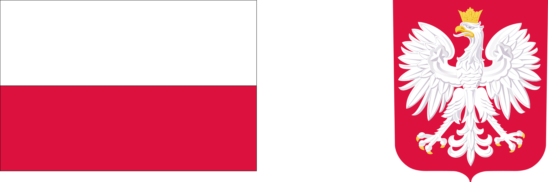 Znak na stronę www Flaga polski i godło narodowe